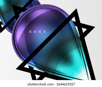 Abstract background - glossy glass bubbles, abstract sphere shapes, geometric dynamic composition with copyspace. Vector Illustration For Wallpaper, Banner, Background, Card, Book Illustration