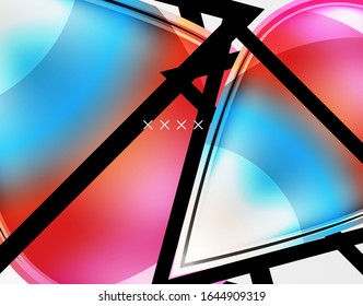 Abstract background - glossy glass bubbles, abstract sphere shapes, geometric dynamic composition with copyspace. Vector Illustration For Wallpaper, Banner, Background, Card, Book Illustration