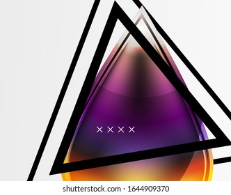 Abstract background - glossy glass bubbles, abstract sphere shapes, geometric dynamic composition with copyspace. Vector Illustration For Wallpaper, Banner, Background, Card, Book Illustration