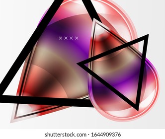 Abstract background - glossy glass bubbles, abstract sphere shapes, geometric dynamic composition with copyspace. Vector Illustration For Wallpaper, Banner, Background, Card, Book Illustration