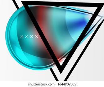 Abstract background - glossy glass bubbles, abstract sphere shapes, geometric dynamic composition with copyspace. Vector Illustration For Wallpaper, Banner, Background, Card, Book Illustration