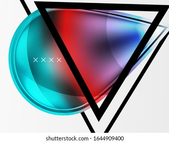 Abstract background - glossy glass bubbles, abstract sphere shapes, geometric dynamic composition with copyspace. Vector Illustration For Wallpaper, Banner, Background, Card, Book Illustration