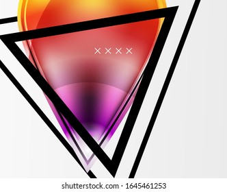 Abstrakter Hintergrund - glänzende Glasblasen, abstrakte Kugel-Formen, geometrische dynamische Komposition mit Kopienraum. Vektorillustration-Illustration für Bildschirmhintergrund, Banner, Hintergrund, Karte, Buchillustration