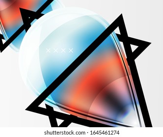 Abstract background - glossy glass bubbles, abstract sphere shapes, geometric dynamic composition with copyspace. Vector Illustration For Wallpaper, Banner, Background, Card, Book Illustration