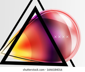 Abstract background - glossy glass bubbles, abstract sphere shapes, geometric dynamic composition with copyspace. Vector Illustration For Wallpaper, Banner, Background, Card, Book Illustration