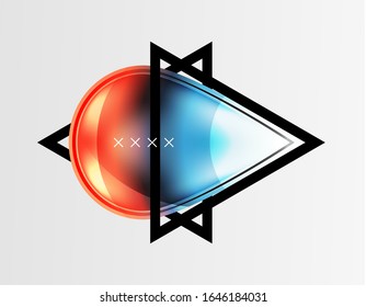 Abstract background - glossy glass bubbles, abstract sphere shapes, geometric dynamic composition with copyspace. Vector Illustration For Wallpaper, Banner, Background, Card, Book Illustration