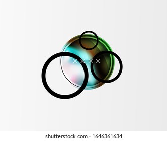 Abstract background - glossy glass bubbles, abstract sphere shapes, geometric dynamic composition with copyspace. Vector Illustration For Wallpaper, Banner, Background, Card, Book Illustration
