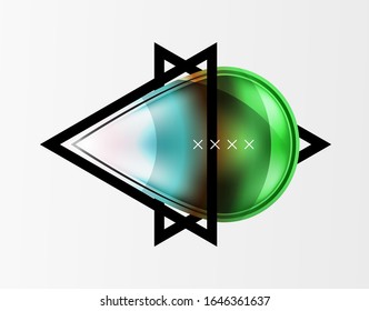 Abstract background - glossy glass bubbles, abstract sphere shapes, geometric dynamic composition with copyspace. Vector Illustration For Wallpaper, Banner, Background, Card, Book Illustration