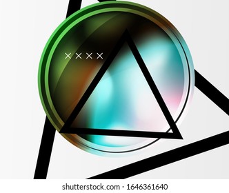Abstract background - glossy glass bubbles, abstract sphere shapes, geometric dynamic composition with copyspace. Vector Illustration For Wallpaper, Banner, Background, Card, Book Illustration