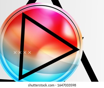 Abstract background - glossy glass bubbles, abstract sphere shapes, geometric dynamic composition with copyspace. Vector Illustration For Wallpaper, Banner, Background, Card, Book Illustration