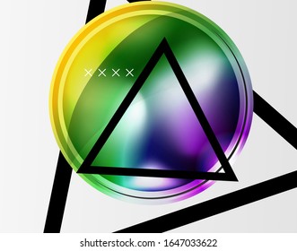 Abstract background - glossy glass bubbles, abstract sphere shapes, geometric dynamic composition with copyspace. Vector Illustration For Wallpaper, Banner, Background, Card, Book Illustration