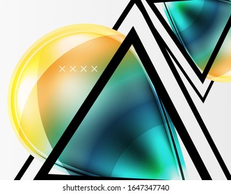 Abstract background - glossy glass bubbles, abstract sphere shapes, geometric dynamic composition with copyspace. Vector Illustration For Wallpaper, Banner, Background, Card, Book Illustration