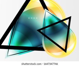 Abstract background - glossy glass bubbles, abstract sphere shapes, geometric dynamic composition with copyspace. Vector Illustration For Wallpaper, Banner, Background, Card, Book Illustration