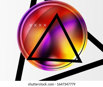 Abstract background - glossy glass bubbles, abstract sphere shapes, geometric dynamic composition with copyspace. Vector Illustration For Wallpaper, Banner, Background, Card, Book Illustration