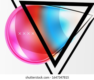 Abstract background - glossy glass bubbles, abstract sphere shapes, geometric dynamic composition with copyspace. Vector Illustration For Wallpaper, Banner, Background, Card, Book Illustration