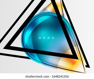Abstract background - glossy glass bubbles, abstract sphere shapes, geometric dynamic composition with copyspace. Vector Illustration For Wallpaper, Banner, Background, Card, Book Illustration