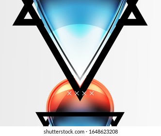 Abstract background - glossy glass bubbles, abstract sphere shapes, geometric dynamic composition with copyspace. Vector Illustration For Wallpaper, Banner, Background, Card, Book Illustration