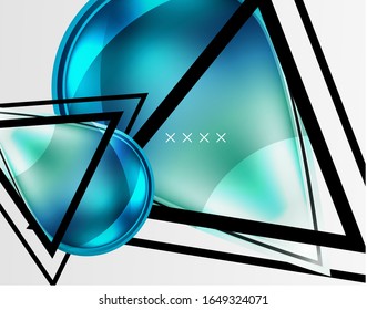 Abstract background - glossy glass bubbles, abstract sphere shapes, geometric dynamic composition with copyspace. Vector Illustration For Wallpaper, Banner, Background, Card, Book Illustration