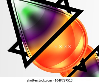 Abstract background - glossy glass bubbles, abstract sphere shapes, geometric dynamic composition with copyspace. Vector Illustration For Wallpaper, Banner, Background, Card, Book Illustration