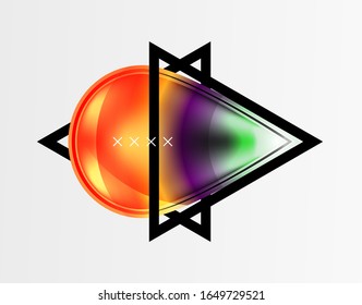 Abstract background - glossy glass bubbles, abstract sphere shapes, geometric dynamic composition with copyspace. Vector Illustration For Wallpaper, Banner, Background, Card, Book Illustration