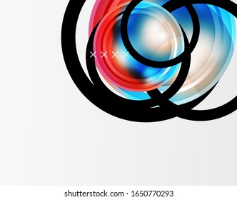 Abstract background - glossy glass bubbles, abstract sphere shapes, geometric dynamic composition with copyspace. Vector Illustration For Wallpaper, Banner, Background, Card, Book Illustration