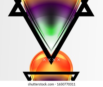 Abstract background - glossy glass bubbles, abstract sphere shapes, geometric dynamic composition with copyspace. Vector Illustration For Wallpaper, Banner, Background, Card, Book Illustration