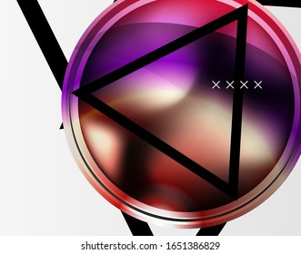 Abstract background - glossy glass bubbles, abstract sphere shapes, geometric dynamic composition with copyspace. Vector Illustration For Wallpaper, Banner, Background, Card, Book Illustration