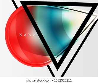 Abstract background - glossy glass bubbles, abstract sphere shapes, geometric dynamic composition with copyspace. Vector Illustration For Wallpaper, Banner, Background, Card, Book Illustration