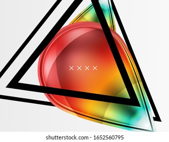 Abstract background - glossy glass bubbles, abstract sphere shapes, geometric dynamic composition with copyspace. Vector Illustration For Wallpaper, Banner, Background, Card, Book Illustration