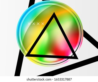 Abstract background - glossy glass bubbles, abstract sphere shapes, geometric dynamic composition with copyspace. Vector Illustration For Wallpaper, Banner, Background, Card, Book Illustration