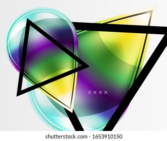 Abstract background - glossy glass bubbles, abstract sphere shapes, geometric dynamic composition with copyspace. Vector Illustration For Wallpaper, Banner, Background, Card, Book Illustration