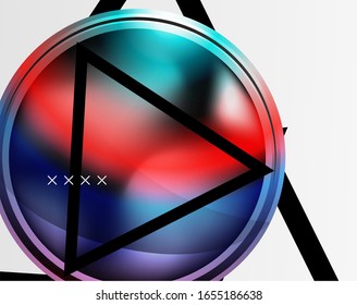 Abstract background - glossy glass bubbles, abstract sphere shapes, geometric dynamic composition with copyspace. Vector Illustration For Wallpaper, Banner, Background, Card, Book Illustration