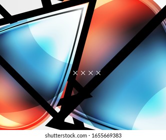 Abstract background - glossy glass bubbles, abstract sphere shapes, geometric dynamic composition with copyspace. Vector Illustration For Wallpaper, Banner, Background, Card, Book Illustration