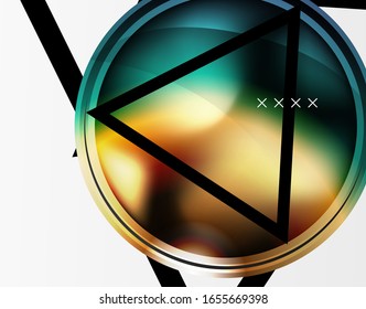 Abstract background - glossy glass bubbles, abstract sphere shapes, geometric dynamic composition with copyspace. Vector Illustration For Wallpaper, Banner, Background, Card, Book Illustration