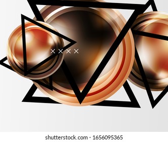 Abstract background - glossy glass bubbles, abstract sphere shapes, geometric dynamic composition with copyspace. Vector Illustration For Wallpaper, Banner, Background, Card, Book Illustration