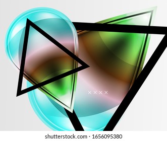 Abstract background - glossy glass bubbles, abstract sphere shapes, geometric dynamic composition with copyspace. Vector Illustration For Wallpaper, Banner, Background, Card, Book Illustration