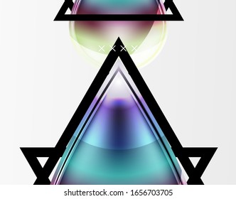 Abstract background - glossy glass bubbles, abstract sphere shapes, geometric dynamic composition with copyspace. Vector Illustration For Wallpaper, Banner, Background, Card, Book Illustration