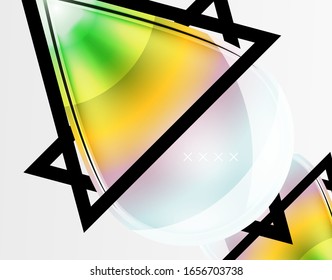 Abstract background - glossy glass bubbles, abstract sphere shapes, geometric dynamic composition with copyspace. Vector Illustration For Wallpaper, Banner, Background, Card, Book Illustration