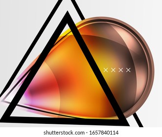 Abstract background - glossy glass bubbles, abstract sphere shapes, geometric dynamic composition with copyspace. Vector Illustration For Wallpaper, Banner, Background, Card, Book Illustration
