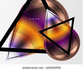 Abstrakter Hintergrund - glänzende Glasblasen, abstrakte Kugel-Formen, geometrische dynamische Komposition mit Kopienraum. Vektorillustration-Illustration für Bildschirmhintergrund, Banner, Hintergrund, Karte, Buchillustration