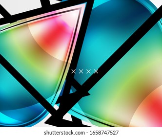 Abstract background - glossy glass bubbles, abstract sphere shapes, geometric dynamic composition with copyspace. Vector Illustration For Wallpaper, Banner, Background, Card, Book Illustration