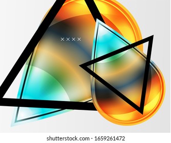 Abstract background - glossy glass bubbles, abstract sphere shapes, geometric dynamic composition with copyspace. Vector Illustration For Wallpaper, Banner, Background, Card, Book Illustration