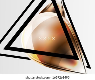 Abstract background - glossy glass bubbles, abstract sphere shapes, geometric dynamic composition with copyspace. Vector Illustration For Wallpaper, Banner, Background, Card, Book Illustration