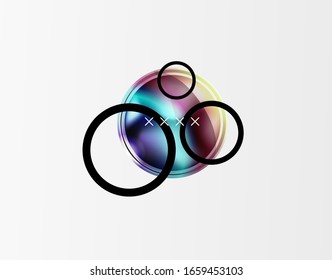 Abstract background - glossy glass bubbles, abstract sphere shapes, geometric dynamic composition with copyspace. Vector Illustration For Wallpaper, Banner, Background, Card, Book Illustration