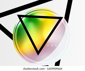 Abstract background - glossy glass bubbles, abstract sphere shapes, geometric dynamic composition with copyspace. Vector Illustration For Wallpaper, Banner, Background, Card, Book Illustration