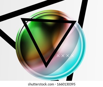 Abstract background - glossy glass bubbles, abstract sphere shapes, geometric dynamic composition with copyspace. Vector Illustration For Wallpaper, Banner, Background, Card, Book Illustration