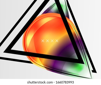 Abstract background - glossy glass bubbles, abstract sphere shapes, geometric dynamic composition with copyspace. Vector Illustration For Wallpaper, Banner, Background, Card, Book Illustration