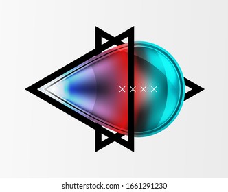 Fundo abstrato - bolhas de vidro brilhante, formas de esferas abstratas, composição dinâmica geométrica com copyspace. Ilustração De Vetor Para Papel De Parede, Banner, Plano De Fundo, Cartão, Ilustração De Livro