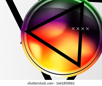 Abstract background - glossy glass bubbles, abstract sphere shapes, geometric dynamic composition with copyspace. Vector Illustration For Wallpaper, Banner, Background, Card, Book Illustration