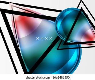 Abstract background - glossy glass bubbles, abstract sphere shapes, geometric dynamic composition with copyspace. Vector Illustration For Wallpaper, Banner, Background, Card, Book Illustration
